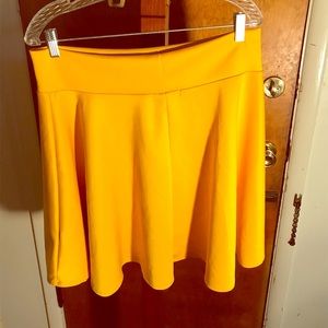 Yellow Plus Size Skater Skirt. Flared & versatile!